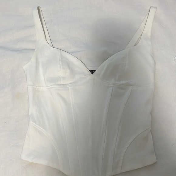 Zara White Bustier Tank Top - Picture 2 of 7